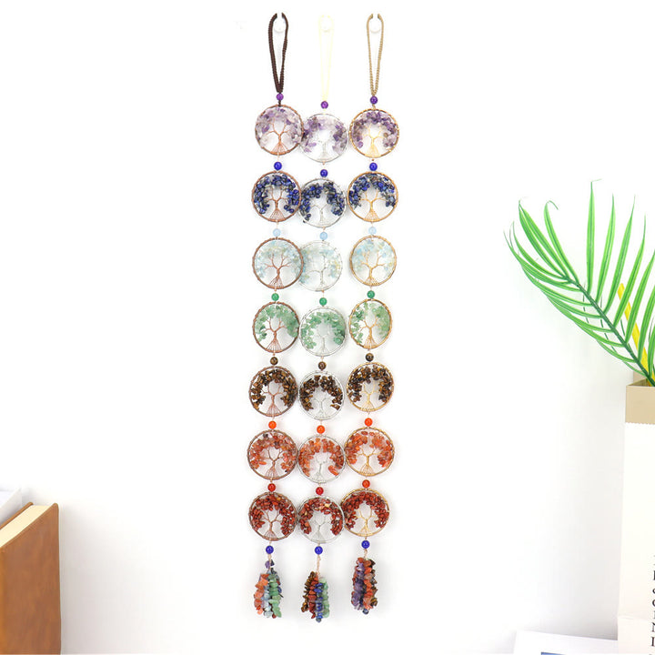 Decoración de pared con el árbol de la vida de los 7 chakras de Olivenorma