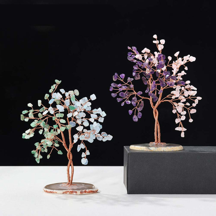 Árbol de Feng Shui con piedra de cristal natural Olivenorma