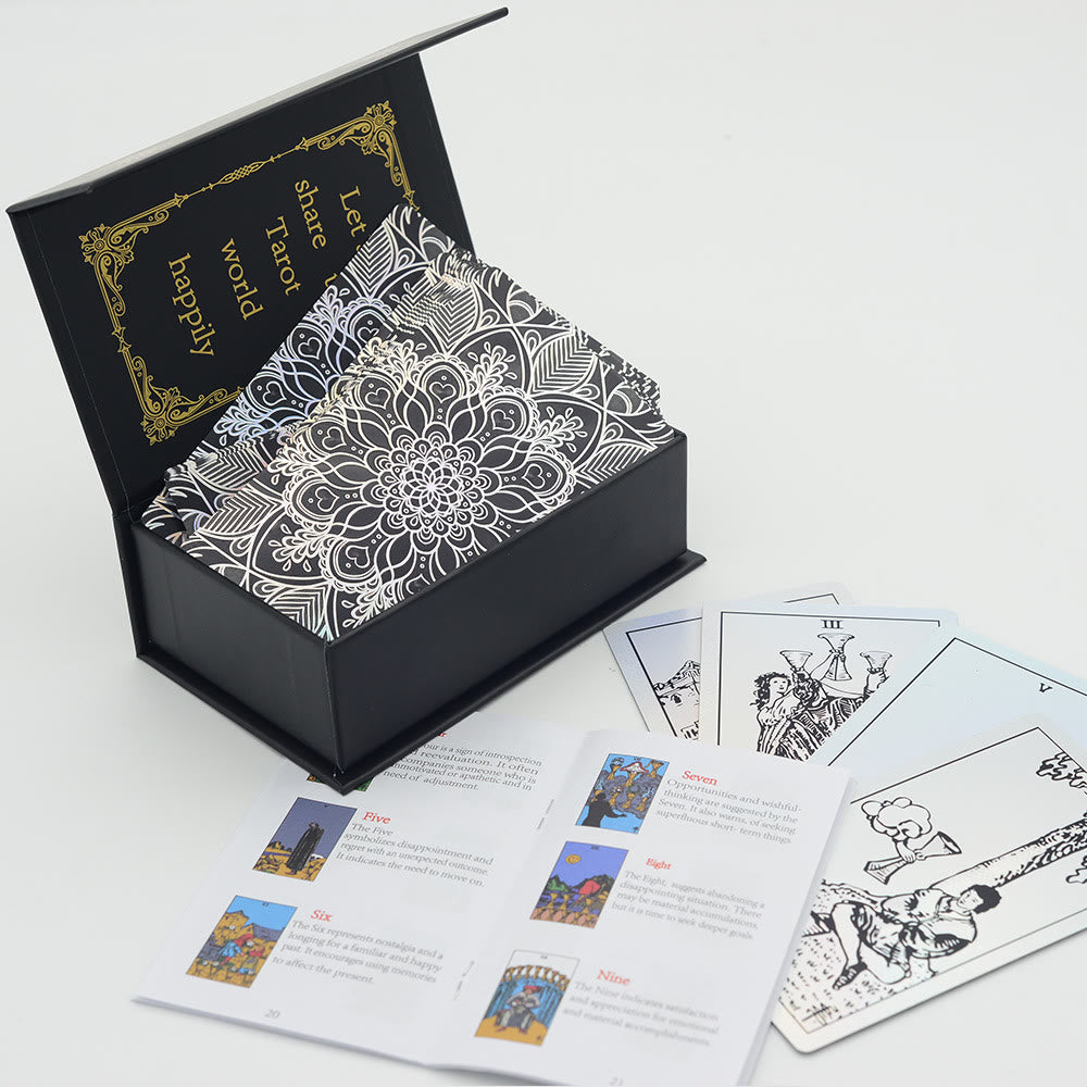 Baraja de tarot con láser brillante y lámina dorada bronceadora de Olivenorma