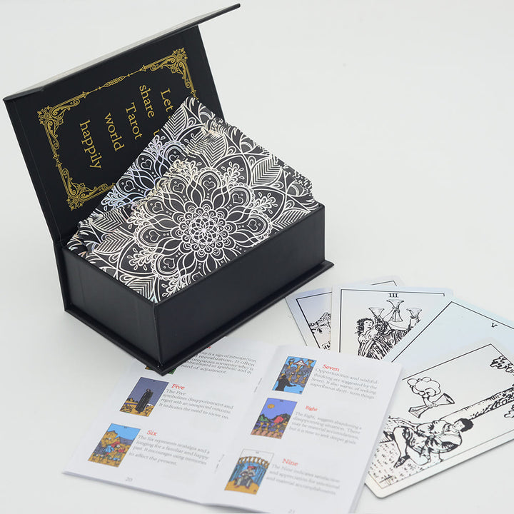 Baraja de tarot con láser brillante y lámina dorada bronceadora de Olivenorma