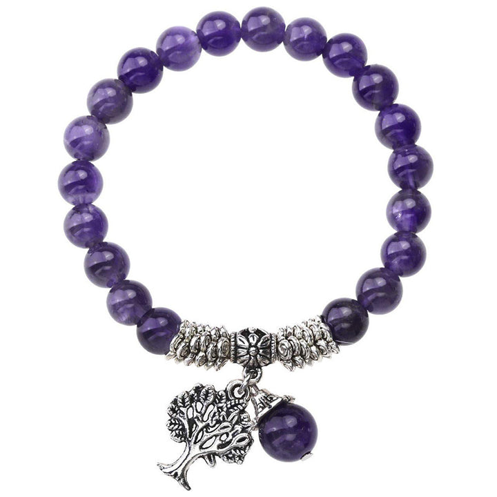 Pulsera de árbol de la vida de cristal natural