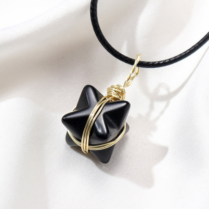 VEHÍCULO DE LUZ DIVINA - Collar Merkaba de Cristal 