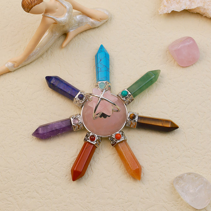 Decoración de chakras con cristales naturales de Olivenorma
