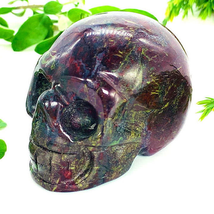 Decoración de Halloween con calavera de cristal natural de Olivenorma