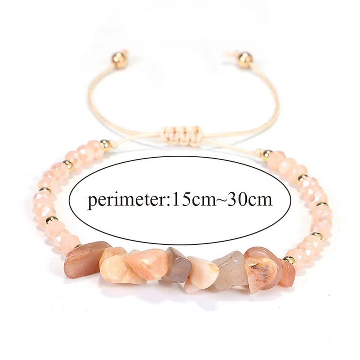 Pulsera de hilo de grava con cristales de Bohemia de Olivenorma 