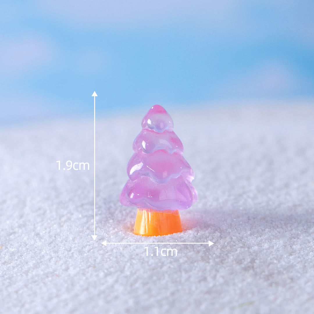 Olivenorma - 5 miniesculturas de cristal para árbol de Navidad, decoración con piedras preciosas