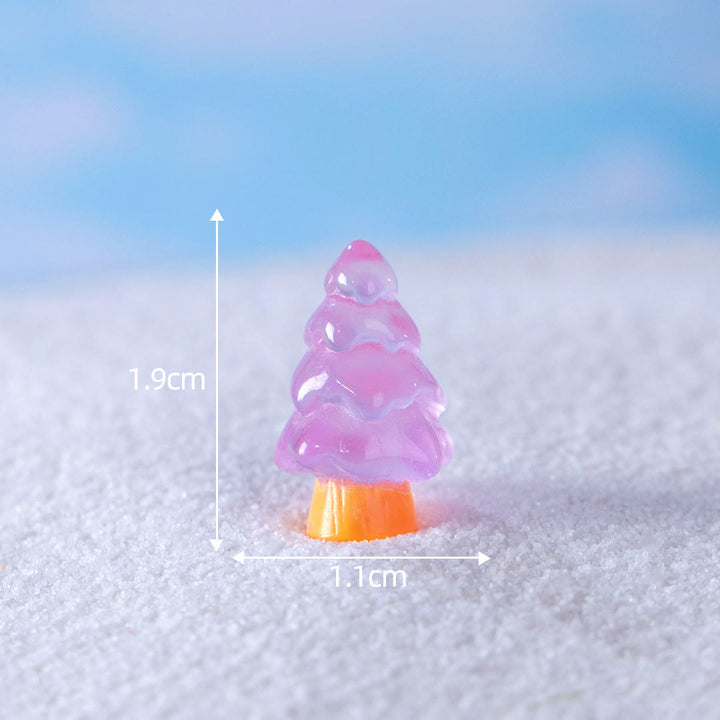 Olivenorma - 5 miniesculturas de cristal para árbol de Navidad, decoración con piedras preciosas
