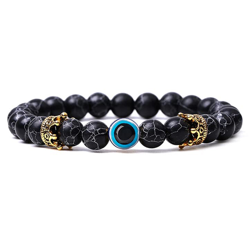 Pulsera de turquesa con protección contra el mal de ojo de Olivenorma 