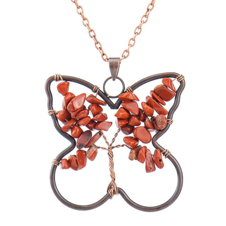Collar curativo de mariposa con chakras