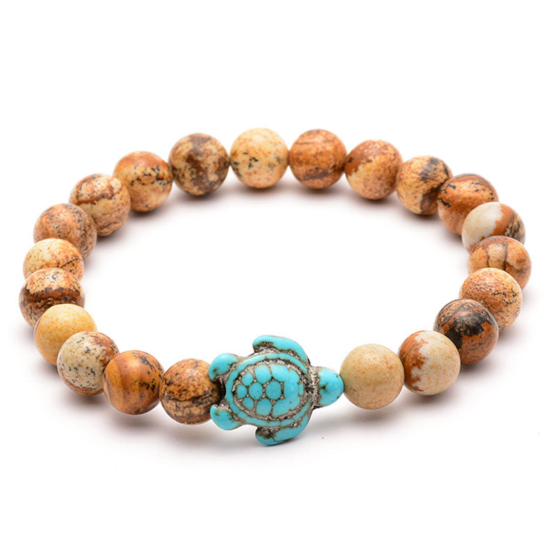 Pulsera de tortuga de piedra natural