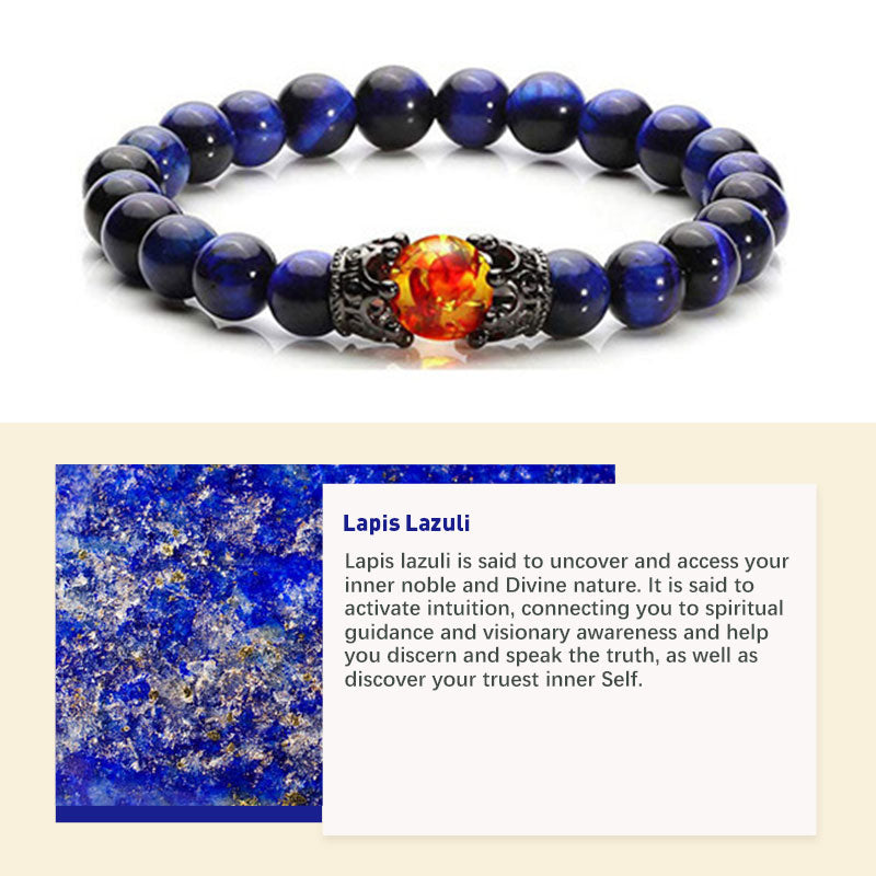 Pulsera de piedra de cristal natural.