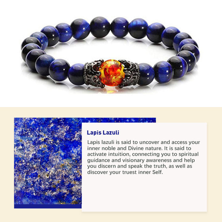 Pulsera de piedra de cristal natural.