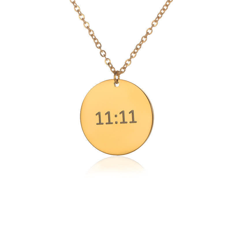 Collar de la suerte con el número angelical 11:11 de Olivenorma