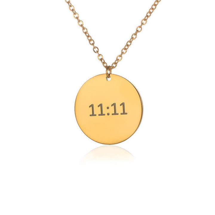 Collar de la suerte con el número angelical 11:11 de Olivenorma