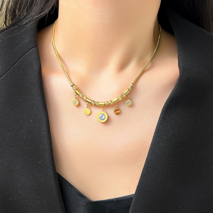 Pulsera envolvente con ojo malvado de turquesa dorada de Olivenorma