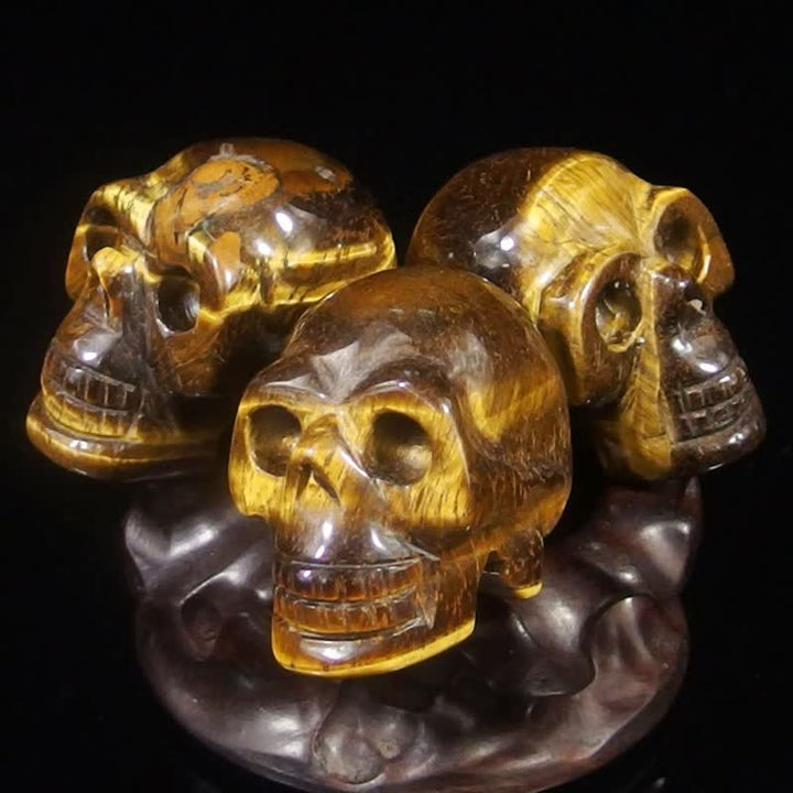 Decoración de Halloween con calavera de cristal natural de Olivenorma