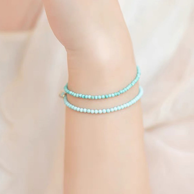 Pulsera de piedra preciosa turquesa protectora Tranquil Energy