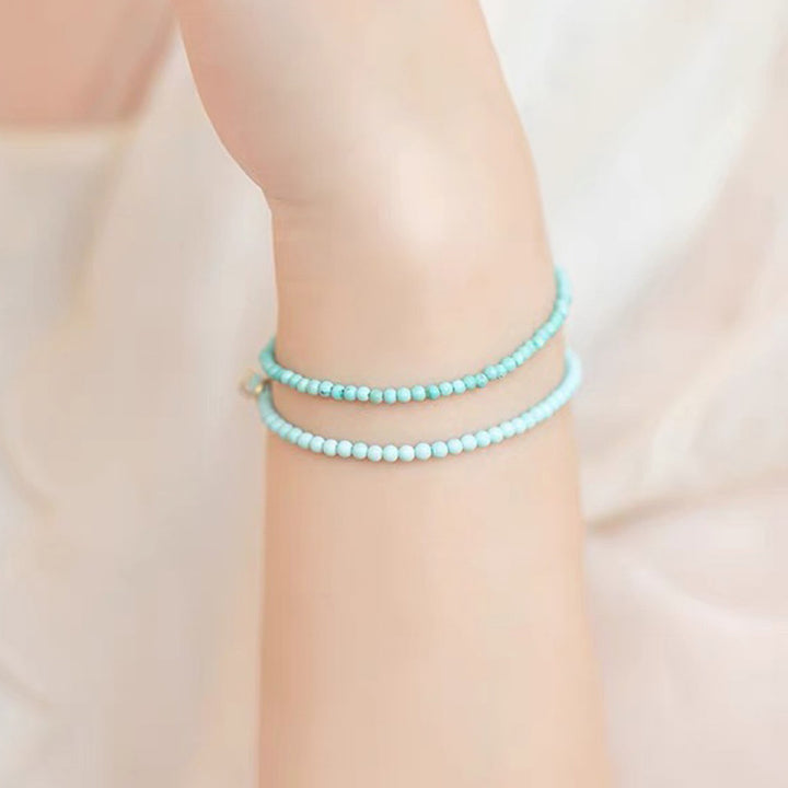 Pulsera de piedra preciosa turquesa protectora Tranquil Energy