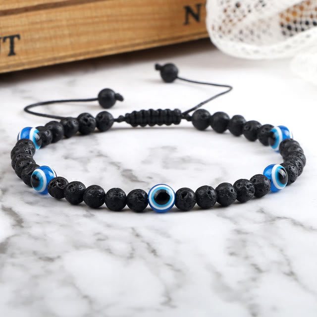 Pulsera de cuentas de ojo de tigre y ojo malvado de Olivenorma 