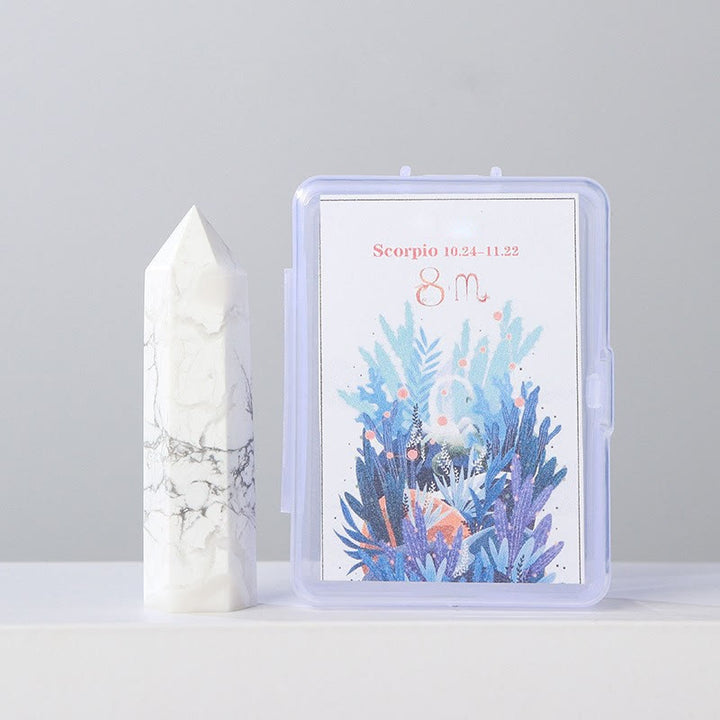 Juego de adornos de doce constelaciones con varitas de cristal natural de Olivenorma