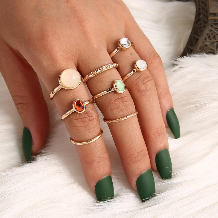 Juego de 8 anillos apilables para nudillos de Olivenorma