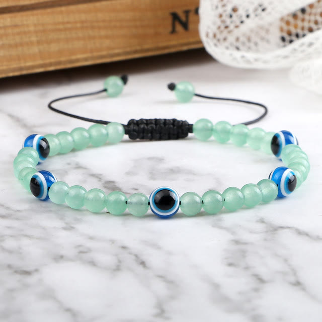 Pulsera de cuentas de ojo de tigre y ojo malvado de Olivenorma 