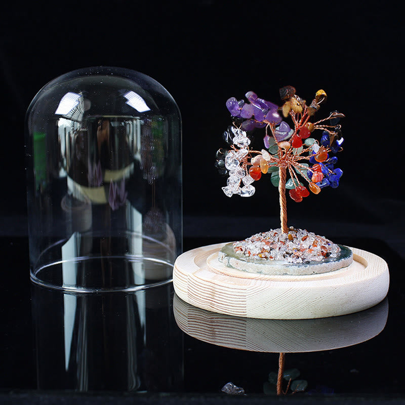 Árbol de flores de piedra triturada de cristal natural de Olivenorma, decoración de vidrio