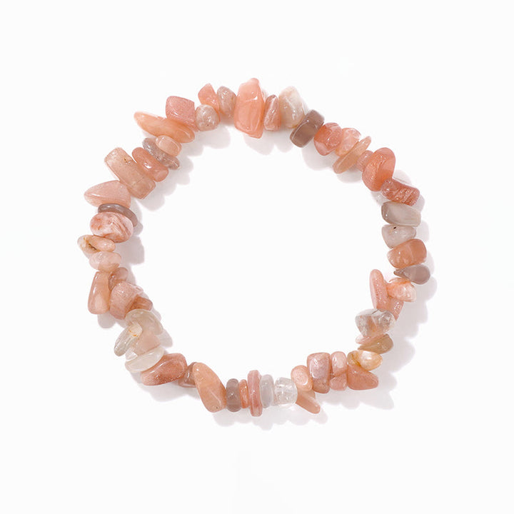 Pulsera de grava irregular natural colorida de Olivenorma 